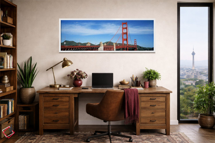 تابلو دکوراتیو Golden Gate Bridge, San Francisco Bay, San Francisco, C… اثر پانورامیک ایمجز - D1W
