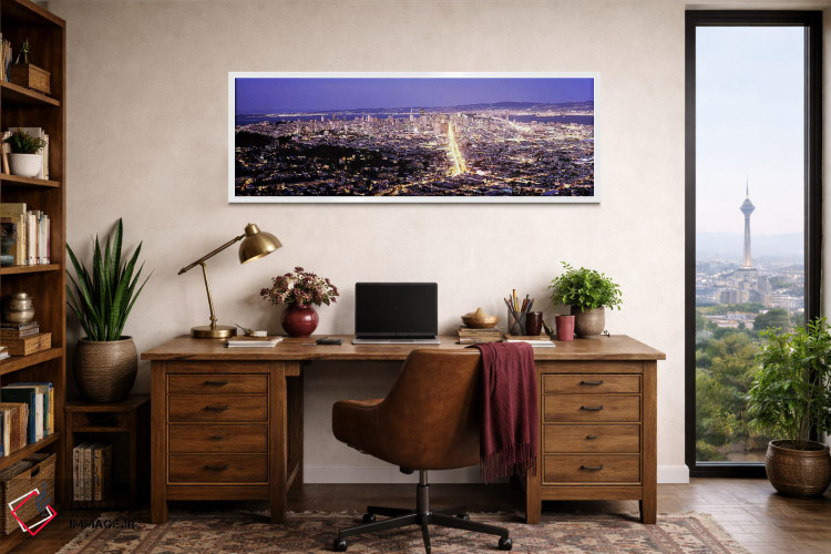 تابلو دکوراتیو San Francisco, California, USA,نمای هوایی از شهر، سان ف… اثر پانورامیک ایمجز - D1W