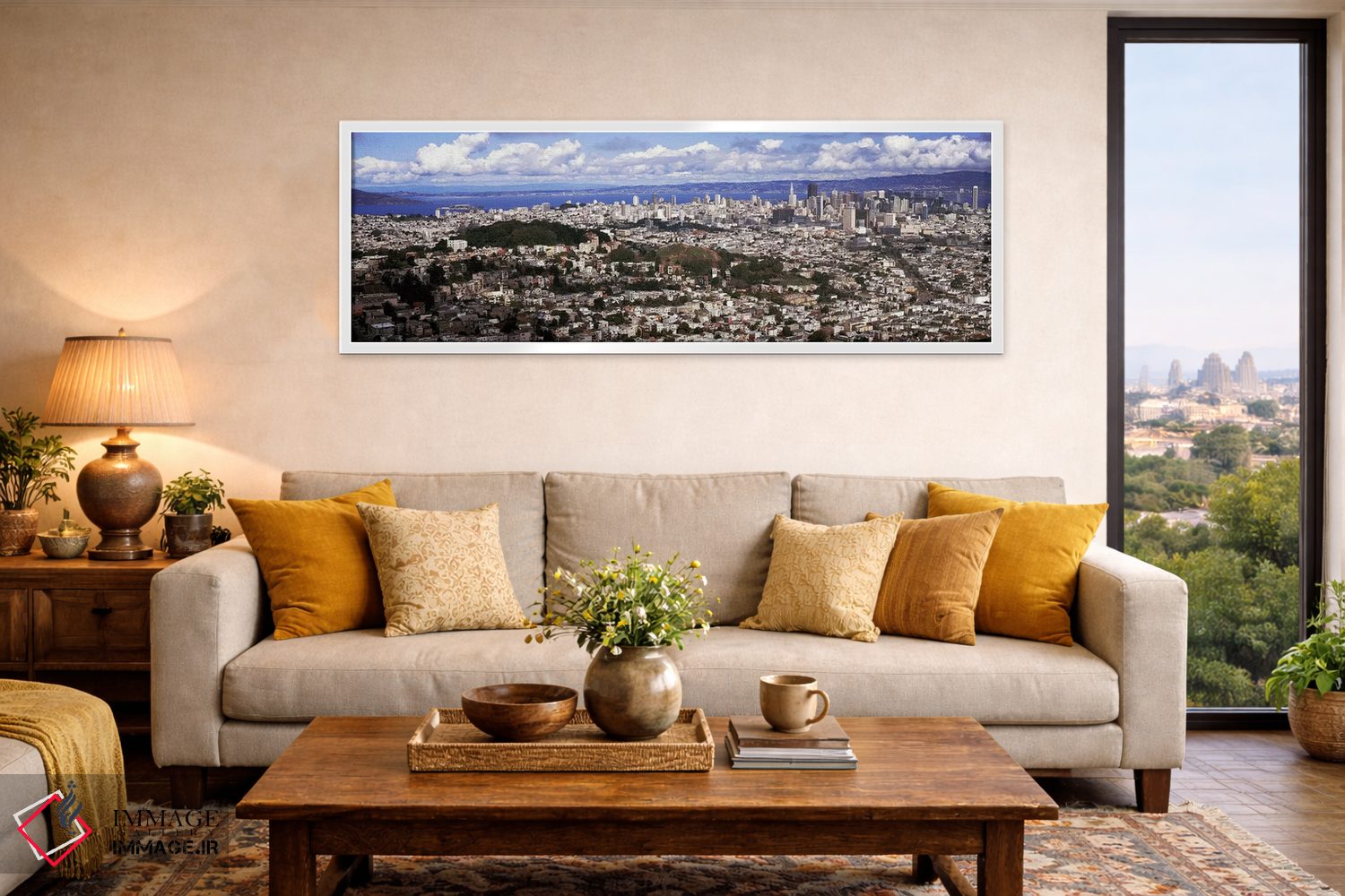 تابلو دکوراتیو San Francisco, California, USA,منظره شهری از دو قله، سا… اثر پانورامیک ایمجز - D5W