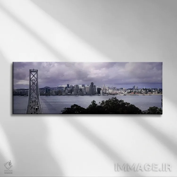 تابلو دکوراتیو Bay Bridge, San Francisco Bay, San Francisco, Californi… اثر پانورامیک ایمجز - نمای روبهرو روی دیوار