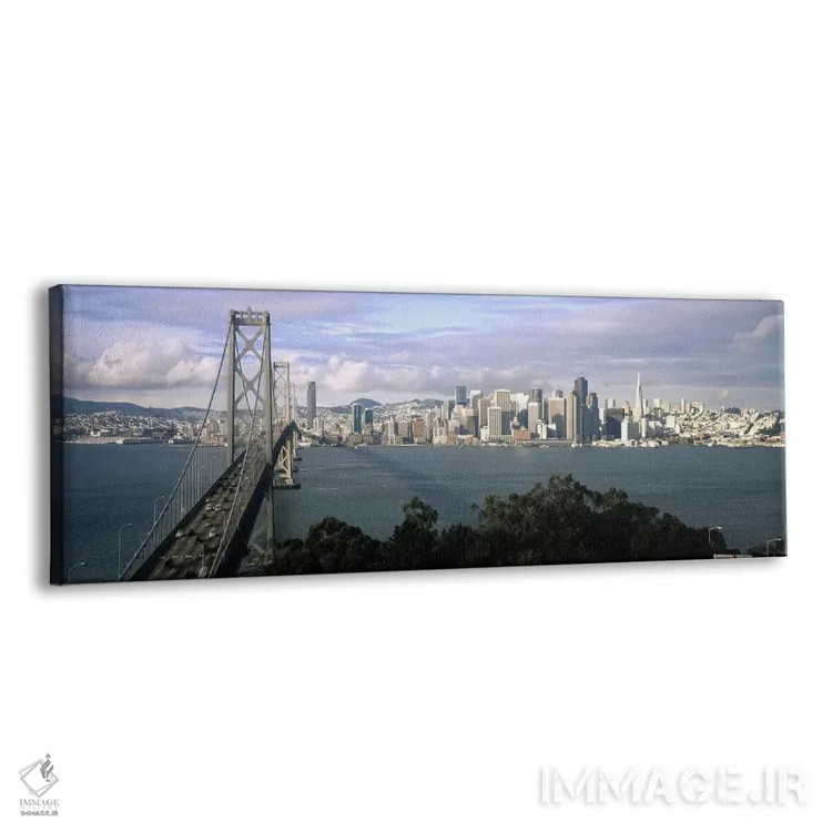 تابلو دکوراتیو Bay Bridge, San Francisco Bay, San Francisco, Californi… اثر پانورامیک ایمجز - نمای پرسپکتیو محصول