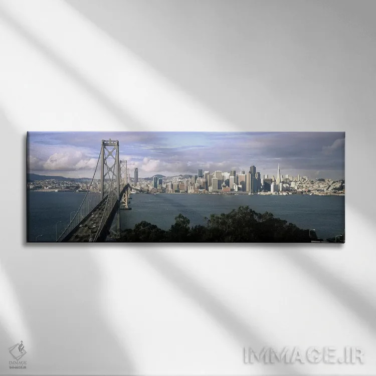 تابلو دکوراتیو Bay Bridge, San Francisco Bay, San Francisco, Californi… اثر پانورامیک ایمجز - نمای روبهرو روی دیوار