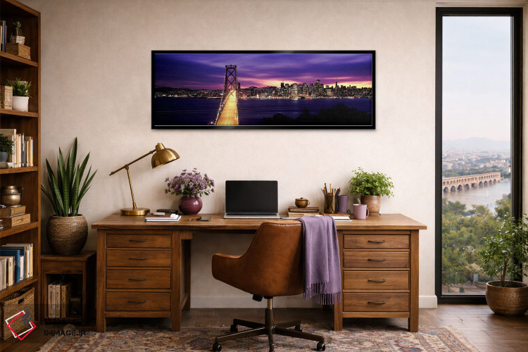 تابلو دکوراتیو Bay Bridge, San Francisco Bay, San Francisco, Californi… اثر پانورامیک ایمجز - D2B