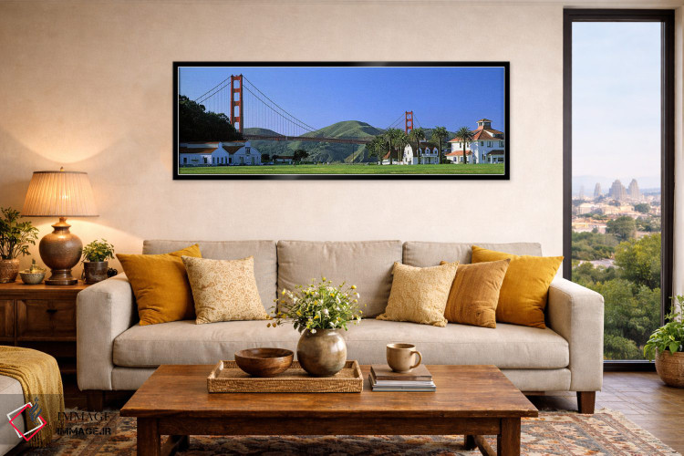 تابلو دکوراتیو Golden Gate Bridge, Crissy Field, San Francisco, Califo… اثر پانورامیک ایمجز - D6B