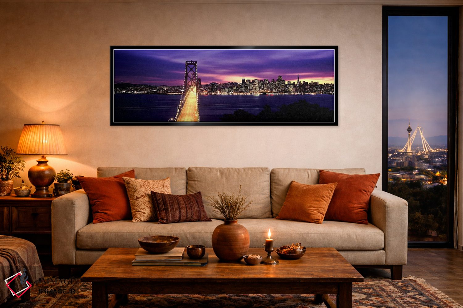 تابلو دکوراتیو Bay Bridge, San Francisco Bay, San Francisco, Californi… اثر پانورامیک ایمجز - D5B