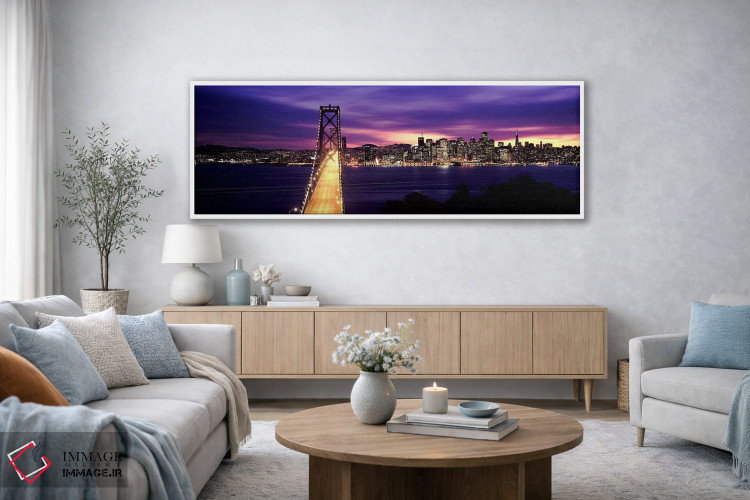 تابلو دکوراتیو Bay Bridge, San Francisco Bay, San Francisco, Californi… اثر پانورامیک ایمجز - D3W