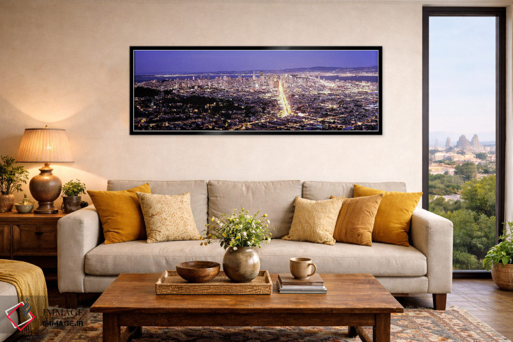 تابلو دکوراتیو San Francisco, California, USA,نمای هوایی از شهر، سان ف… اثر پانورامیک ایمجز - D6B