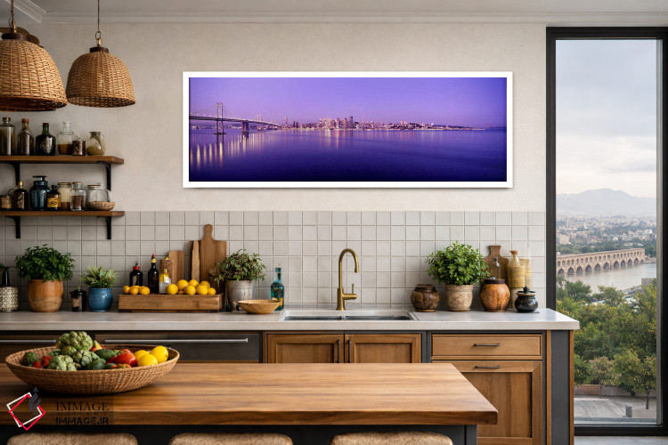 تابلو دکوراتیو Bay Bridge, San Francisco Bay, San Francisco, Californi… اثر پانورامیک ایمجز - D3W