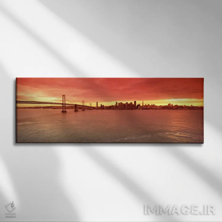 تابلو دکوراتیو Bay Bridge, San Francisco Bay, San Francisco, Californi… اثر پانورامیک ایمجز - نمای روبهرو روی دیوار