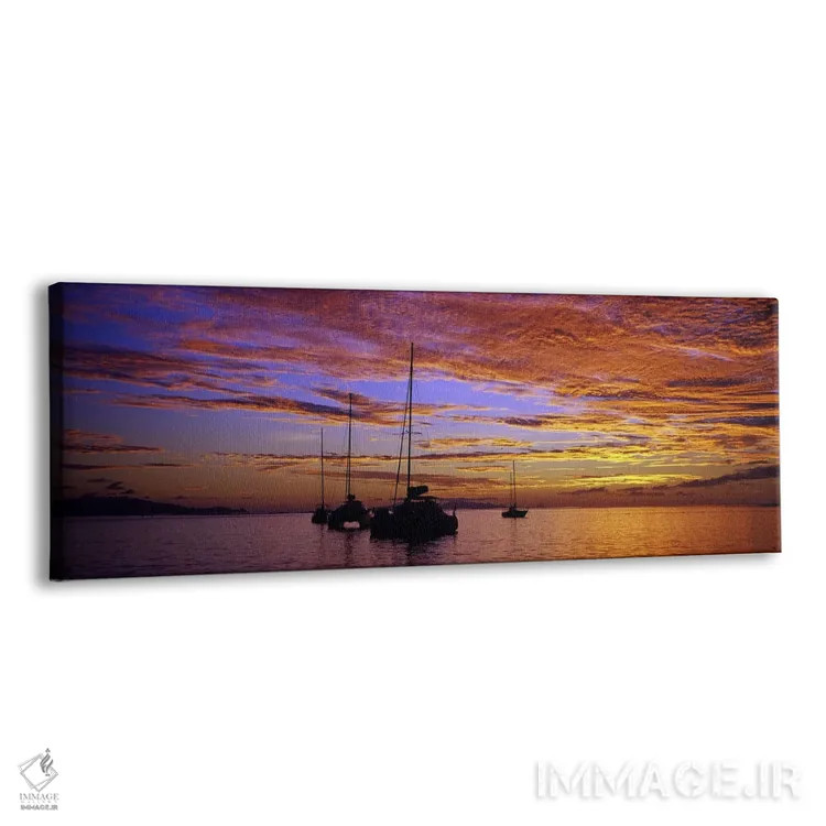 تابلو دکوراتیو Tahiti, French Polynesia,قایق های بادبانی در دریا، تاهی… اثر پانورامیک ایمجز - نمای پرسپکتیو محصول