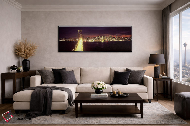 تابلو دکوراتیو Bay Bridge, San Francisco Bay, San Francisco, Californi… اثر پانورامیک ایمجز - D5B