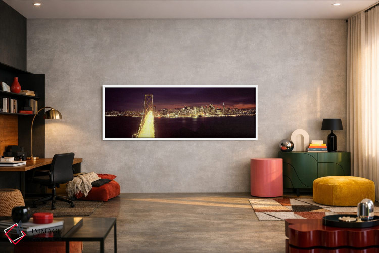 تابلو دکوراتیو Bay Bridge, San Francisco Bay, San Francisco, Californi… اثر پانورامیک ایمجز - D4W