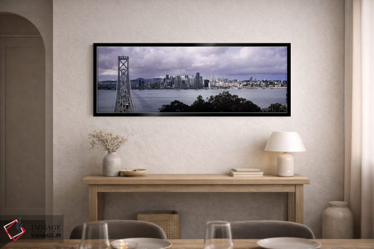 تابلو دکوراتیو Bay Bridge, San Francisco Bay, San Francisco, Californi… اثر پانورامیک ایمجز - D3B