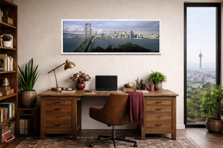 تابلو دکوراتیو Bay Bridge, San Francisco Bay, San Francisco, Californi… اثر پانورامیک ایمجز - D2W