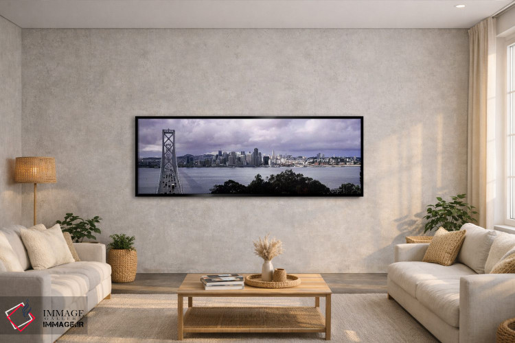 تابلو دکوراتیو Bay Bridge, San Francisco Bay, San Francisco, Californi… اثر پانورامیک ایمجز - D5B