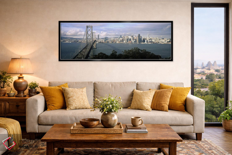 تابلو دکوراتیو Bay Bridge, San Francisco Bay, San Francisco, Californi… اثر پانورامیک ایمجز - D6B