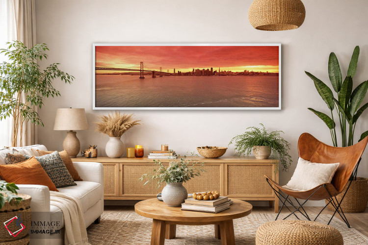 تابلو دکوراتیو Bay Bridge, San Francisco Bay, San Francisco, Californi… اثر پانورامیک ایمجز - D2W