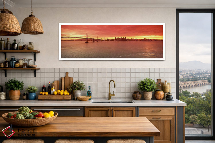 تابلو دکوراتیو Bay Bridge, San Francisco Bay, San Francisco, Californi… اثر پانورامیک ایمجز - D4W