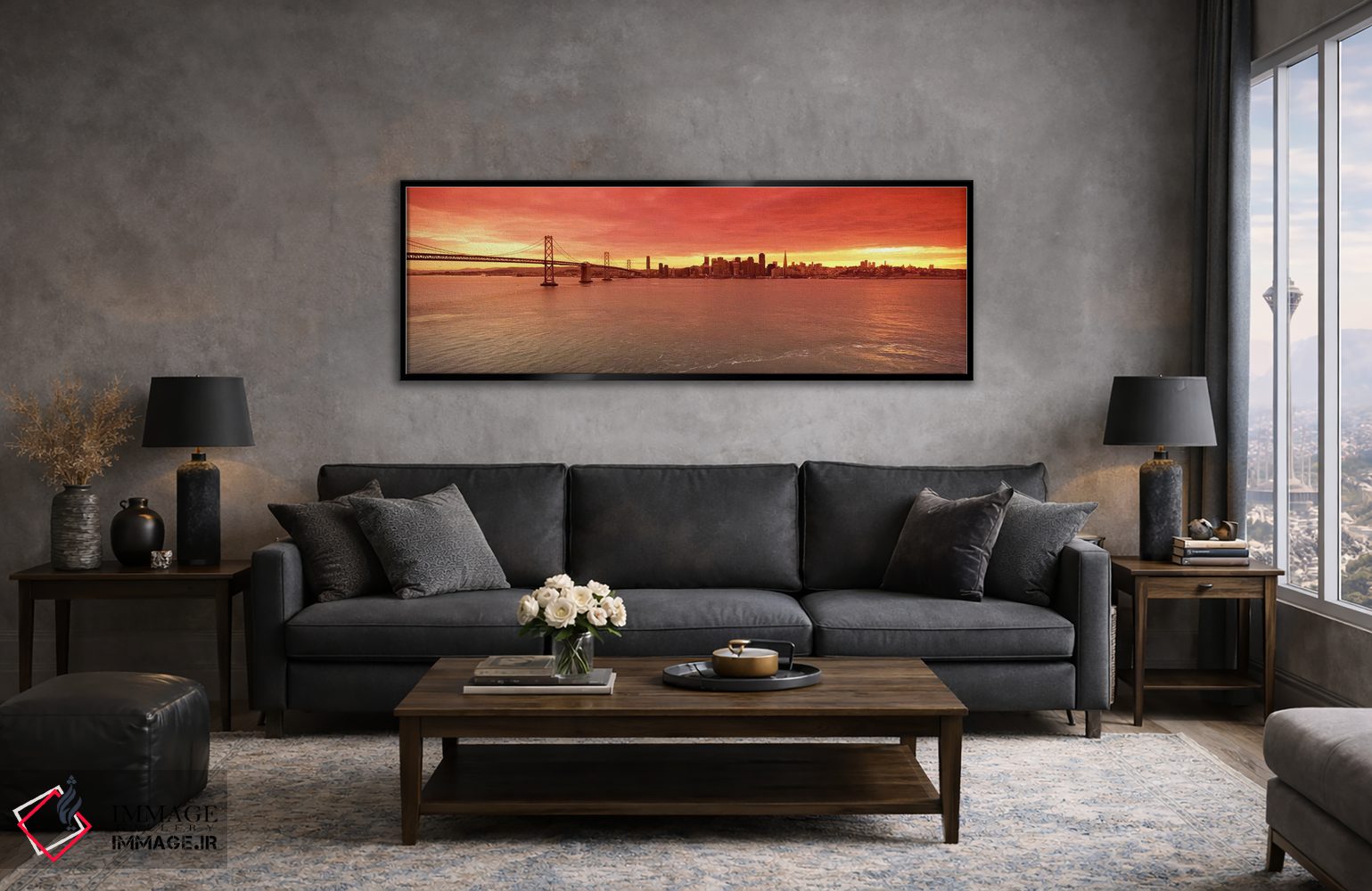 تابلو دکوراتیو Bay Bridge, San Francisco Bay, San Francisco, Californi… اثر پانورامیک ایمجز - D6B