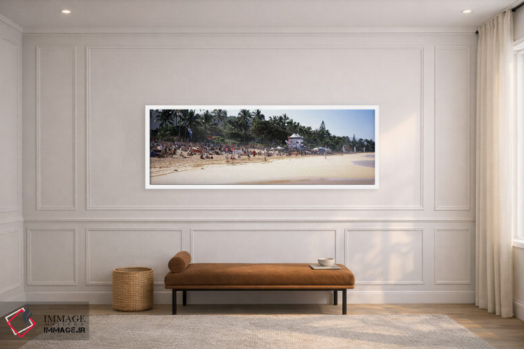 تابلو دکوراتیو North Shore, Oahu, Hawaii, USA,گردشگران در ساحل، نورث ش… اثر پانورامیک ایمجز - D1W