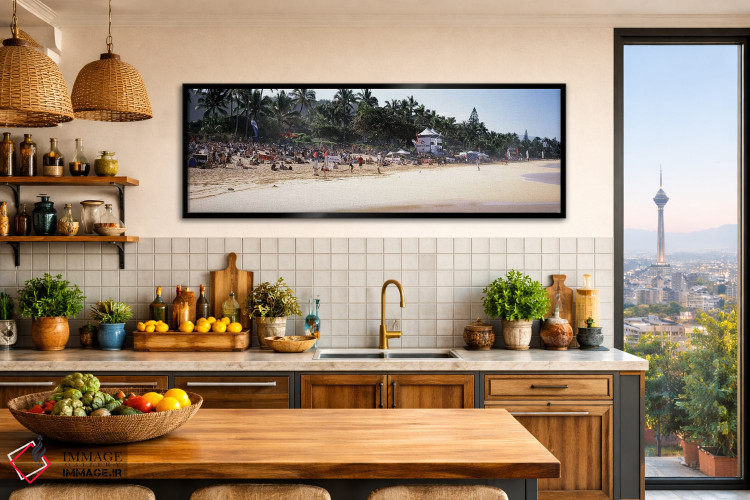 تابلو دکوراتیو North Shore, Oahu, Hawaii, USA,گردشگران در ساحل، نورث ش… اثر پانورامیک ایمجز - D2B