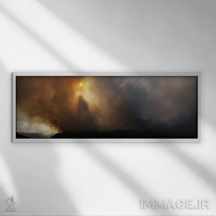 تابلو دکوراتیو Zion National Park, Washington County, Utah, USA,دود نا… اثر پانورامیک ایمجز - نمای قابدار سفید