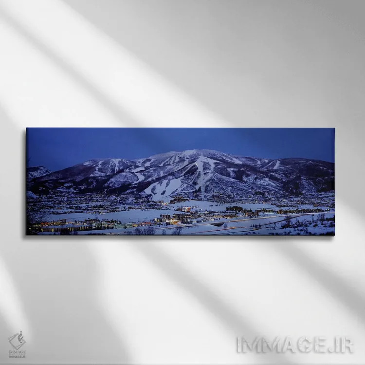تابلو دکوراتیو Mt. Werner, Steamboat Springs, Routt County, Colorado… اثر پانورامیک ایمجز - نمای روبهرو روی دیوار