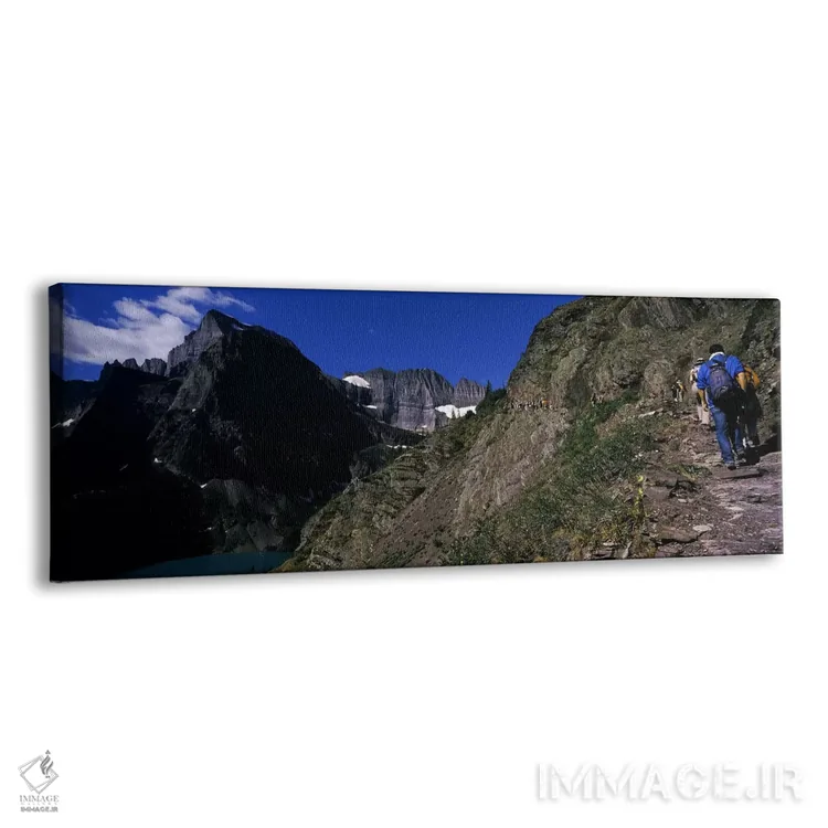 تابلو دکوراتیو US Glacier National Park, Montana, USA,کوهنوردان در حال… اثر پانورامیک ایمجز - نمای پرسپکتیو محصول