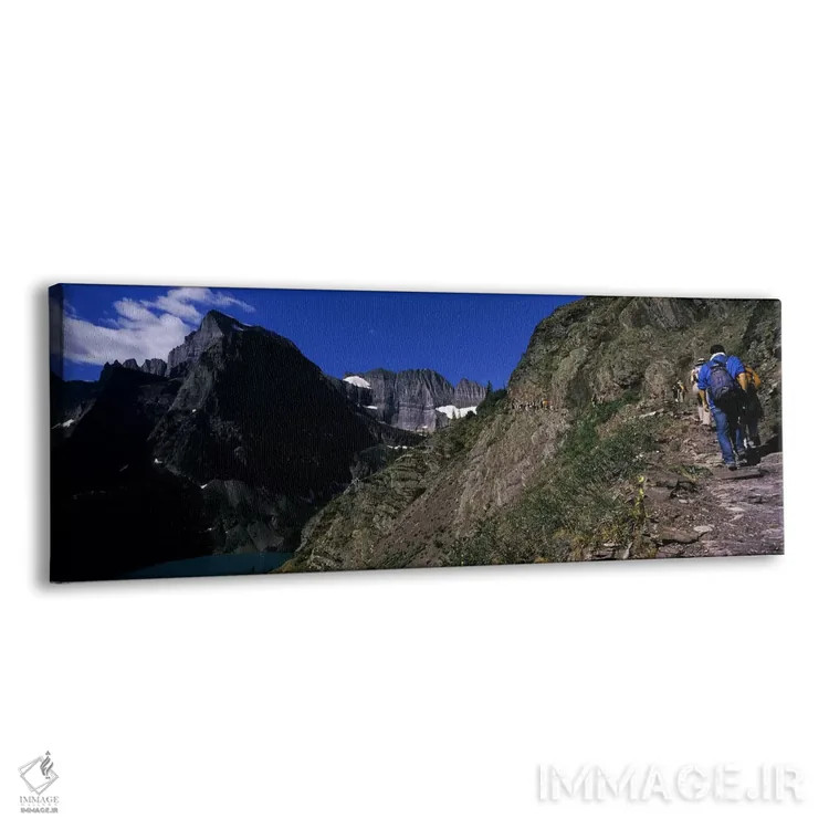 تابلو دکوراتیو US Glacier National Park, Montana, USA,کوهنوردان در حال… اثر پانورامیک ایمجز - نمای پرسپکتیو محصول