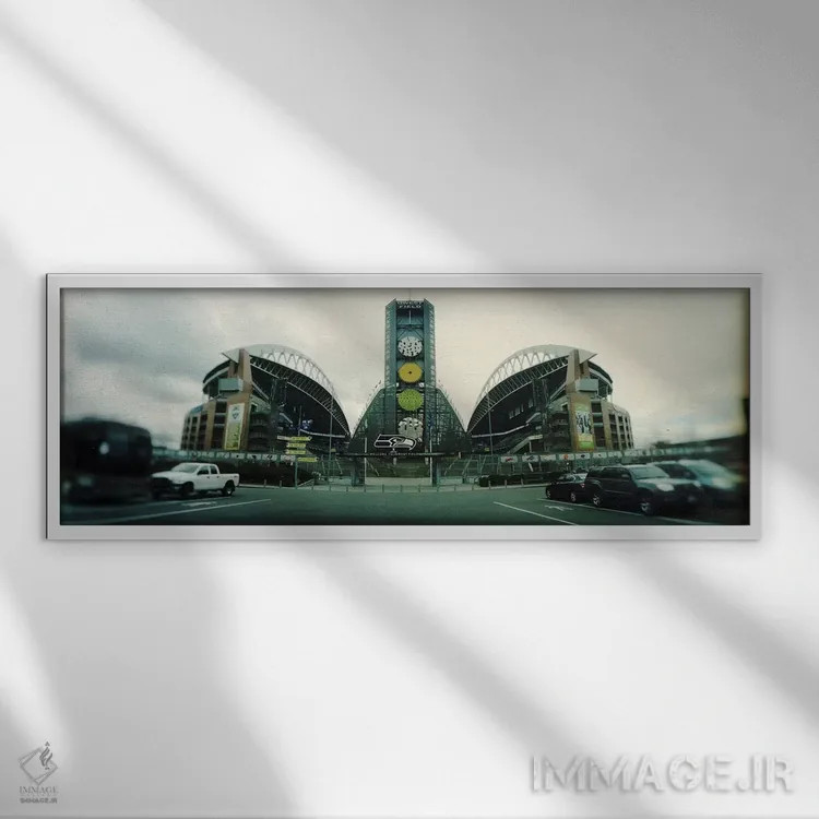 تابلو دکوراتیو Qwest Field, Seattle, Washington State, USA,نمای بیرونی… اثر پانورامیک ایمجز - نمای قابدار سفید