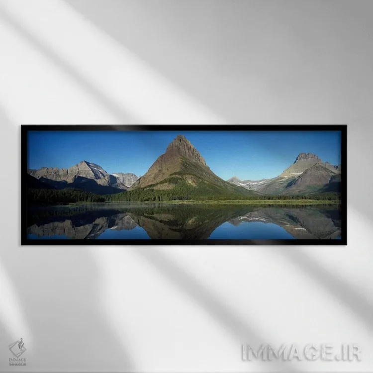 تابلو دکوراتیو Many Glacier Region, Glacier National Park, Montana, US… اثر پانورامیک ایمجز - نمای قابدار مشکی