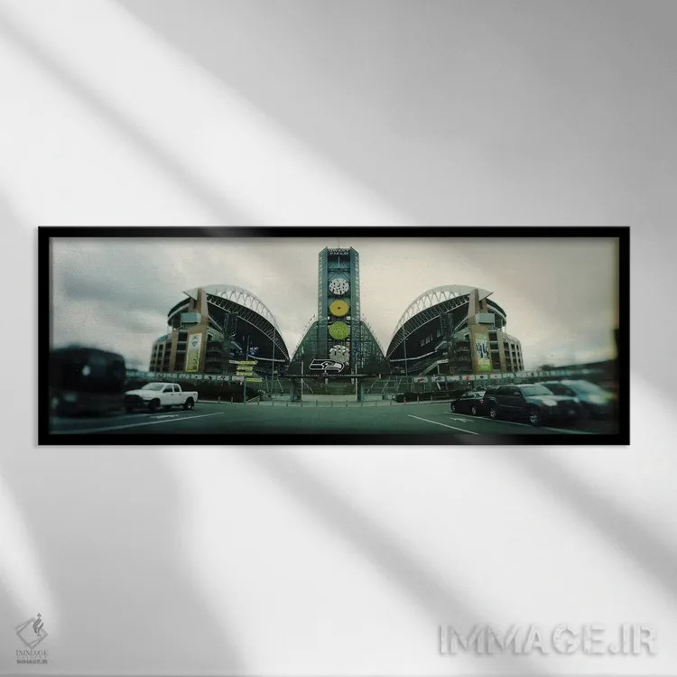 تابلو دکوراتیو Qwest Field, Seattle, Washington State, USA,نمای بیرونی… اثر پانورامیک ایمجز - نمای قابدار مشکی