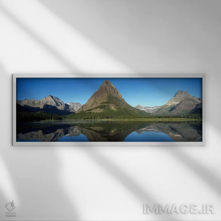 تابلو دکوراتیو Many Glacier Region, Glacier National Park, Montana, US… اثر پانورامیک ایمجز - نمای قابدار سفید