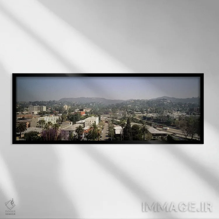 تابلو دکوراتیو Hollywood, City of Los Angeles, California, USA,ساختمان… اثر پانورامیک ایمجز - نمای قابدار مشکی