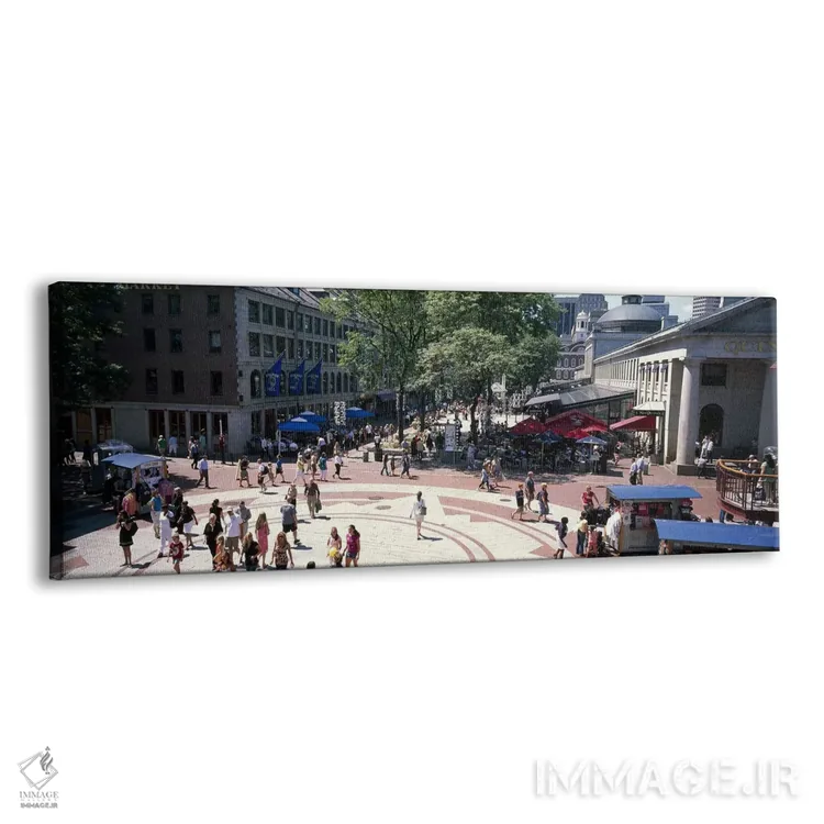 تابلو دکوراتیو Faneuil Hall Marketplace, Quincy Market, Boston, Suffol… اثر پانورامیک ایمجز - نمای پرسپکتیو محصول