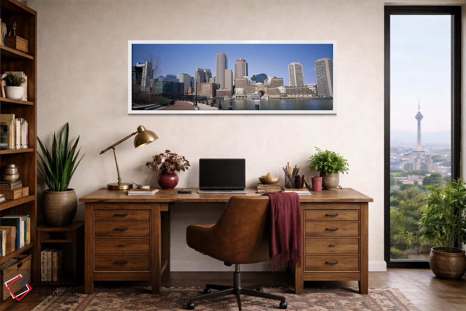 تابلو دکوراتیو Boston, Suffolk County, Massachusetts, USA,ساختمان ها د… اثر پانورامیک ایمجز - D1W