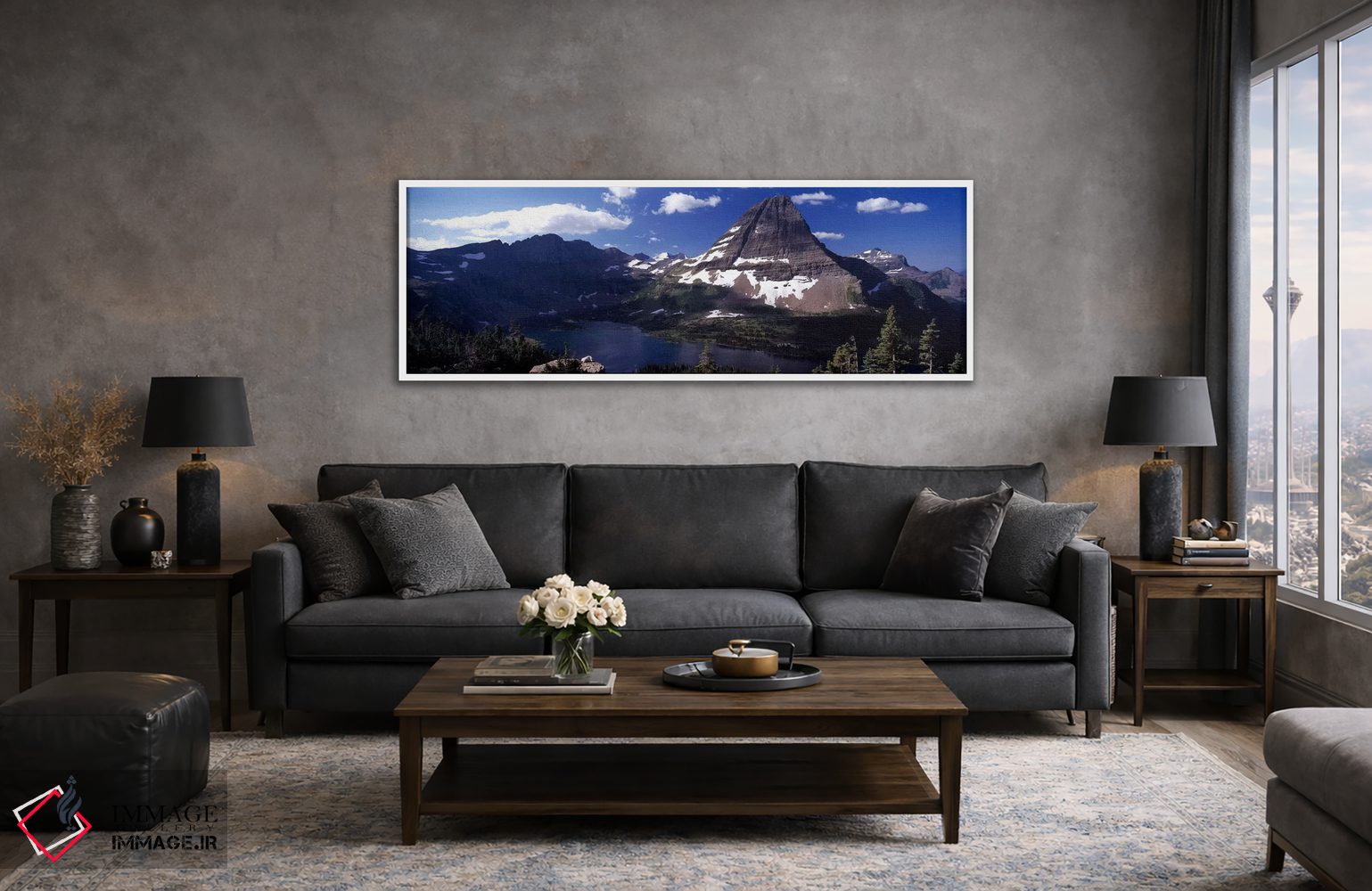 تابلو دکوراتیو Glacier National Park, Montana, USA,کوه برهت و دریاچه پ… اثر پانورامیک ایمجز - D3W