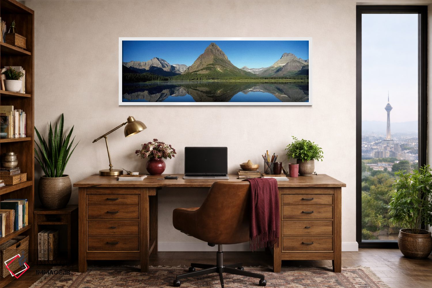 تابلو دکوراتیو Many Glacier Region, Glacier National Park, Montana, US… اثر پانورامیک ایمجز - D1W