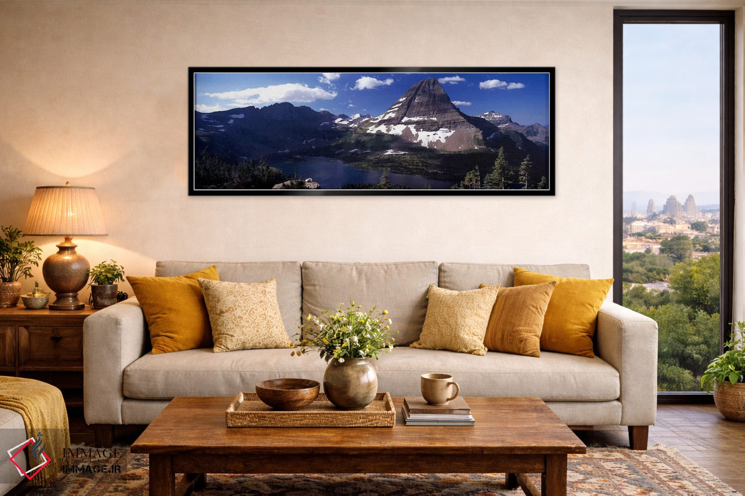 تابلو دکوراتیو Glacier National Park, Montana, USA,کوه برهت و دریاچه پ… اثر پانورامیک ایمجز - D6B