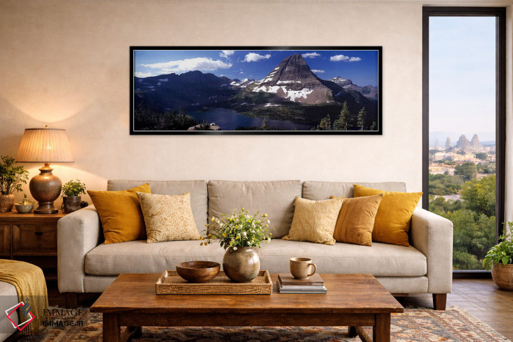 تابلو دکوراتیو Glacier National Park, Montana, USA,کوه برهت و دریاچه پ… اثر پانورامیک ایمجز - D6B