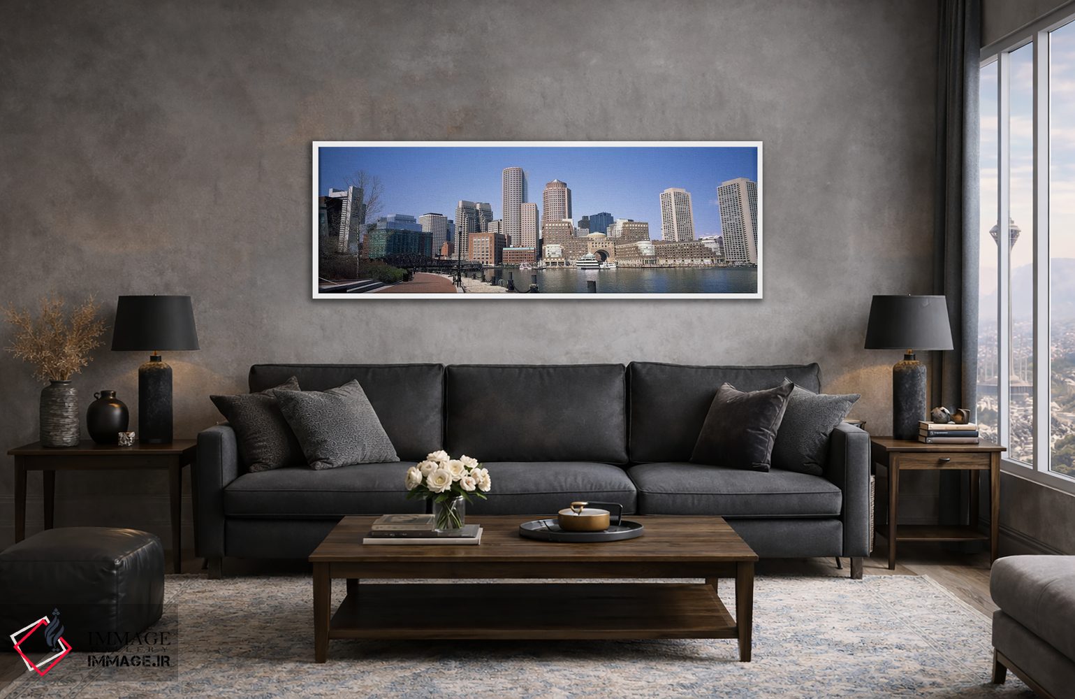 تابلو دکوراتیو Boston, Suffolk County, Massachusetts, USA,ساختمان ها د… اثر پانورامیک ایمجز - D4W