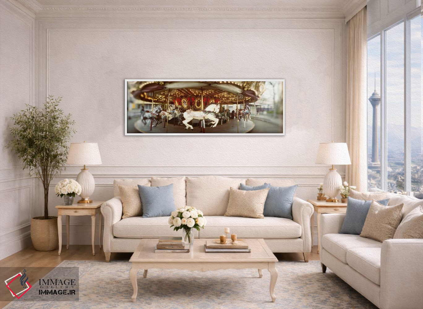 تابلو دکوراتیو Seattle Center, Queen Anne Hill, Seattle, Washington St… اثر پانورامیک ایمجز - D3W