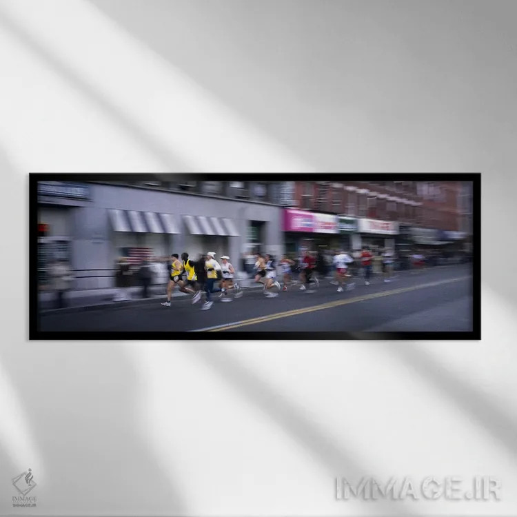 تابلو دکوراتیو Manhattan Avenue, Greenpoint, Brooklyn, New York City… اثر پانورامیک ایمجز - نمای قابدار مشکی