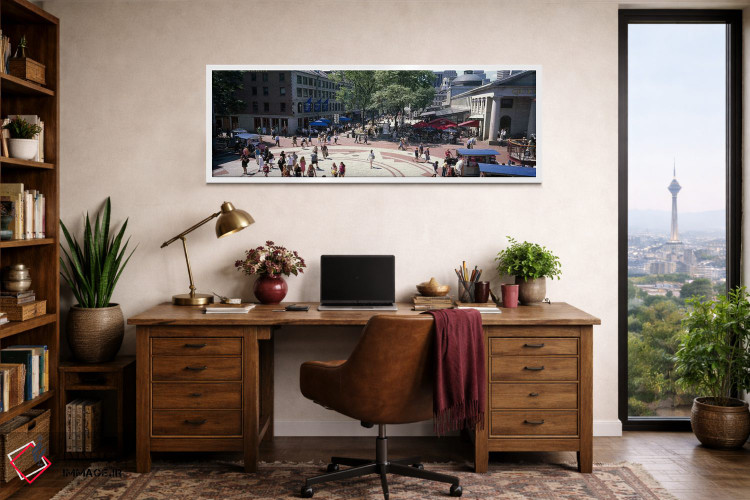 تابلو دکوراتیو Faneuil Hall Marketplace, Quincy Market, Boston, Suffol… اثر پانورامیک ایمجز - D1W
