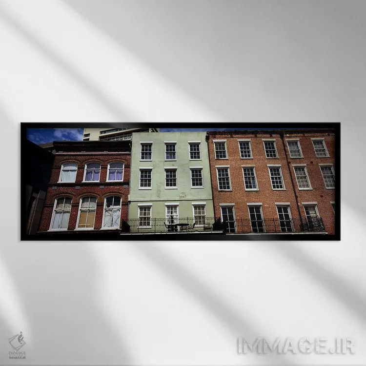 تابلو دکوراتیو Riverwalk Area, New Orleans, Louisiana, USA,نمای زاویه… اثر پانورامیک ایمجز - نمای قابدار مشکی