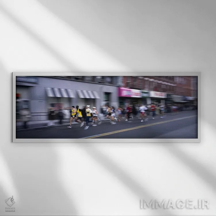 تابلو دکوراتیو Manhattan Avenue, Greenpoint, Brooklyn, New York City… اثر پانورامیک ایمجز - نمای قابدار سفید