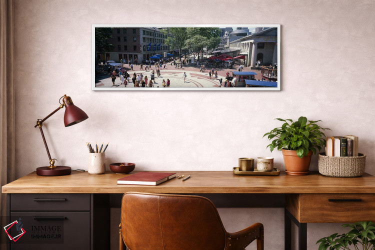 تابلو دکوراتیو Faneuil Hall Marketplace, Quincy Market, Boston, Suffol… اثر پانورامیک ایمجز - D3W
