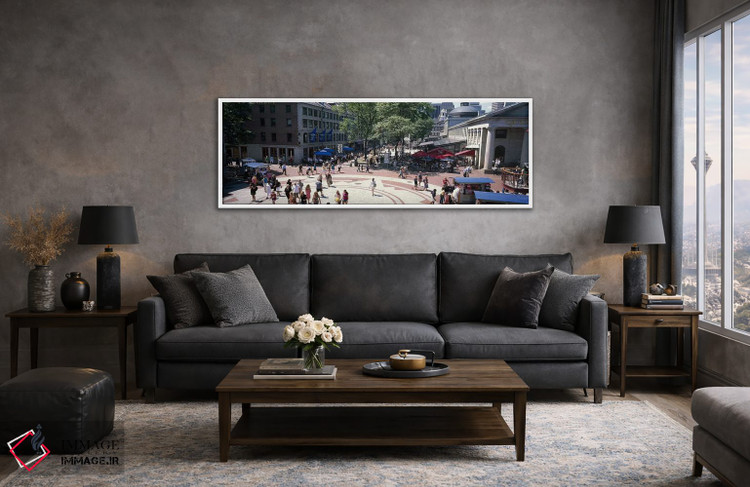 تابلو دکوراتیو Faneuil Hall Marketplace, Quincy Market, Boston, Suffol… اثر پانورامیک ایمجز - D4W