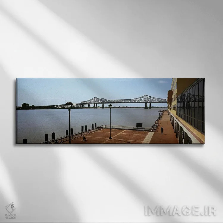 تابلو دکوراتیو Crescent City Connection Bridge, Mississippi River, New… اثر پانورامیک ایمجز - نمای روبهرو روی دیوار