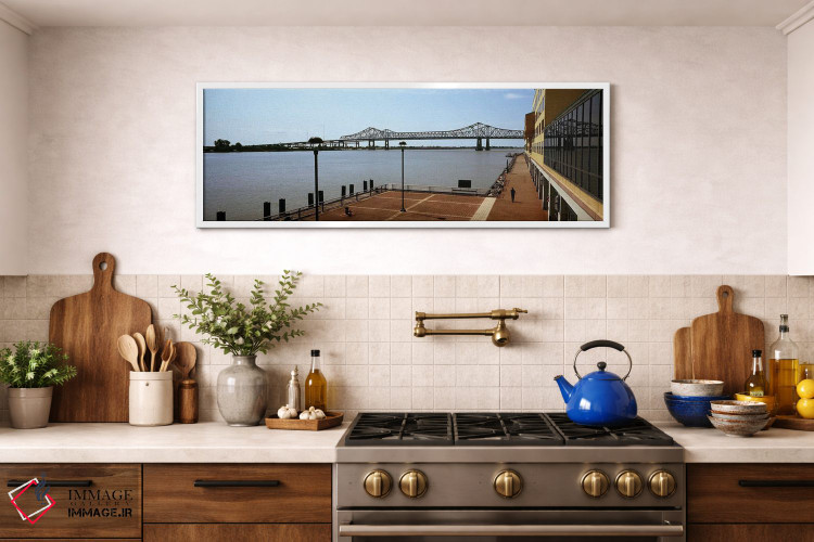 تابلو دکوراتیو Crescent City Connection Bridge, Mississippi River, New… اثر پانورامیک ایمجز - D1W